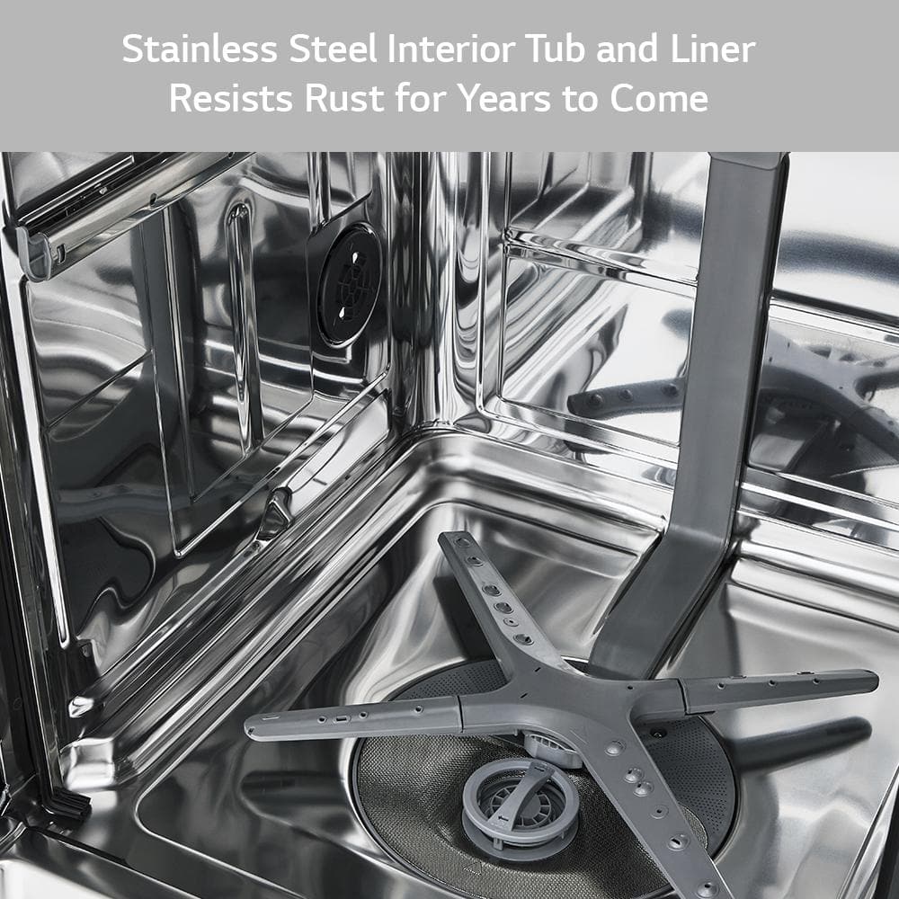 LG 24 in. in Stainless Steel Front Control Dishwasher with NeveRust Stainless Steel Tub and Dynamic Dry