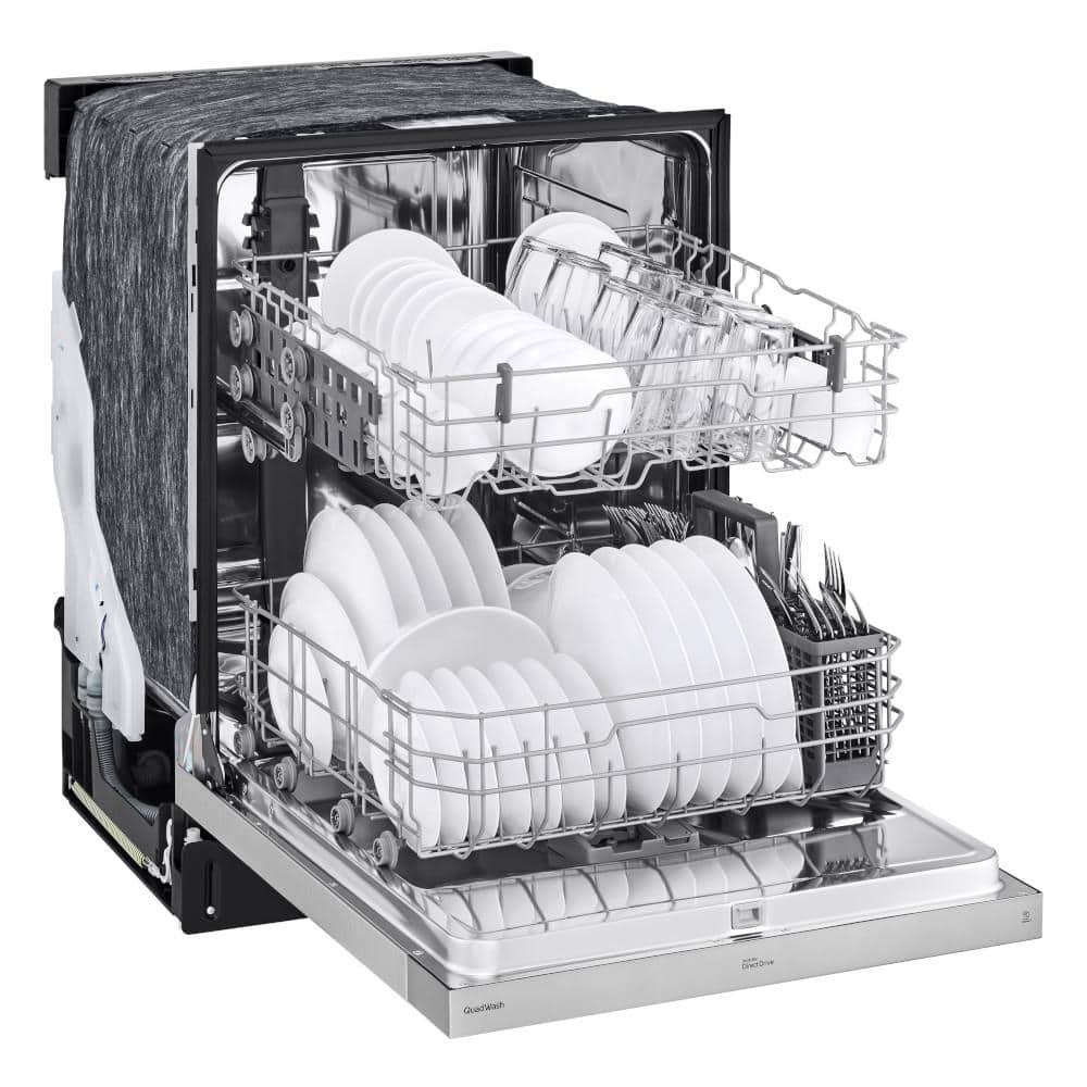 LG 24 in. in Stainless Steel Front Control Dishwasher with NeveRust Stainless Steel Tub and Dynamic Dry