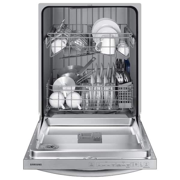 Samsung  24 in. Top Control Tall Tub Dishwasher in Stainless Steel with Stainless Steel Interior Door, 55 dBA