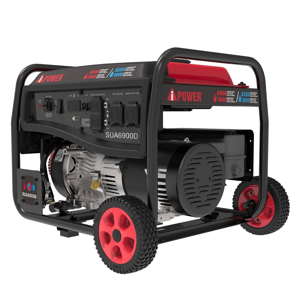 SUA6900D – 6900 Watt<br> Dual Fuel Portable Generator