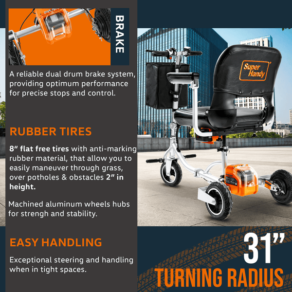 SuperHandy All Terrain Mobility Scooter Plus GUT140 48V 2Ah Battery