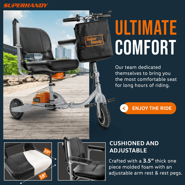 SuperHandy All Terrain Mobility Scooter Plus GUT140 48V 2Ah Battery