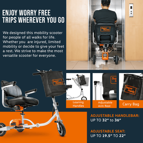 SuperHandy All Terrain Mobility Scooter Plus GUT140 48V 2Ah Battery