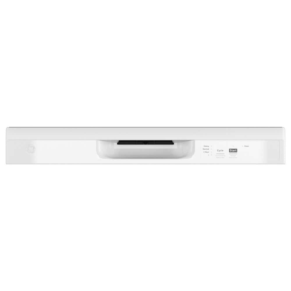 GE  24 in. White Front Control Built-In Tall Tub Dishwasher with 60dBA, ENERGY STAR