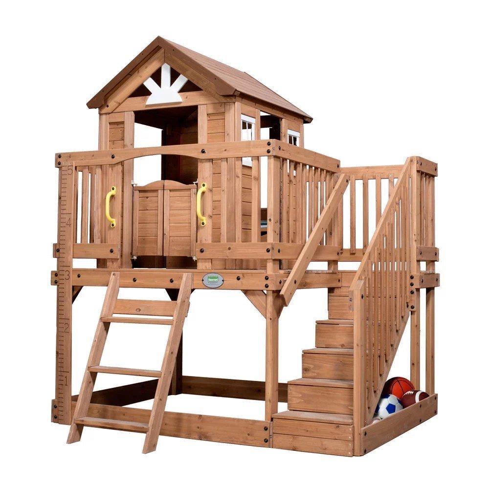 Backyard Discovery scenic Heights Cedar Playhouse