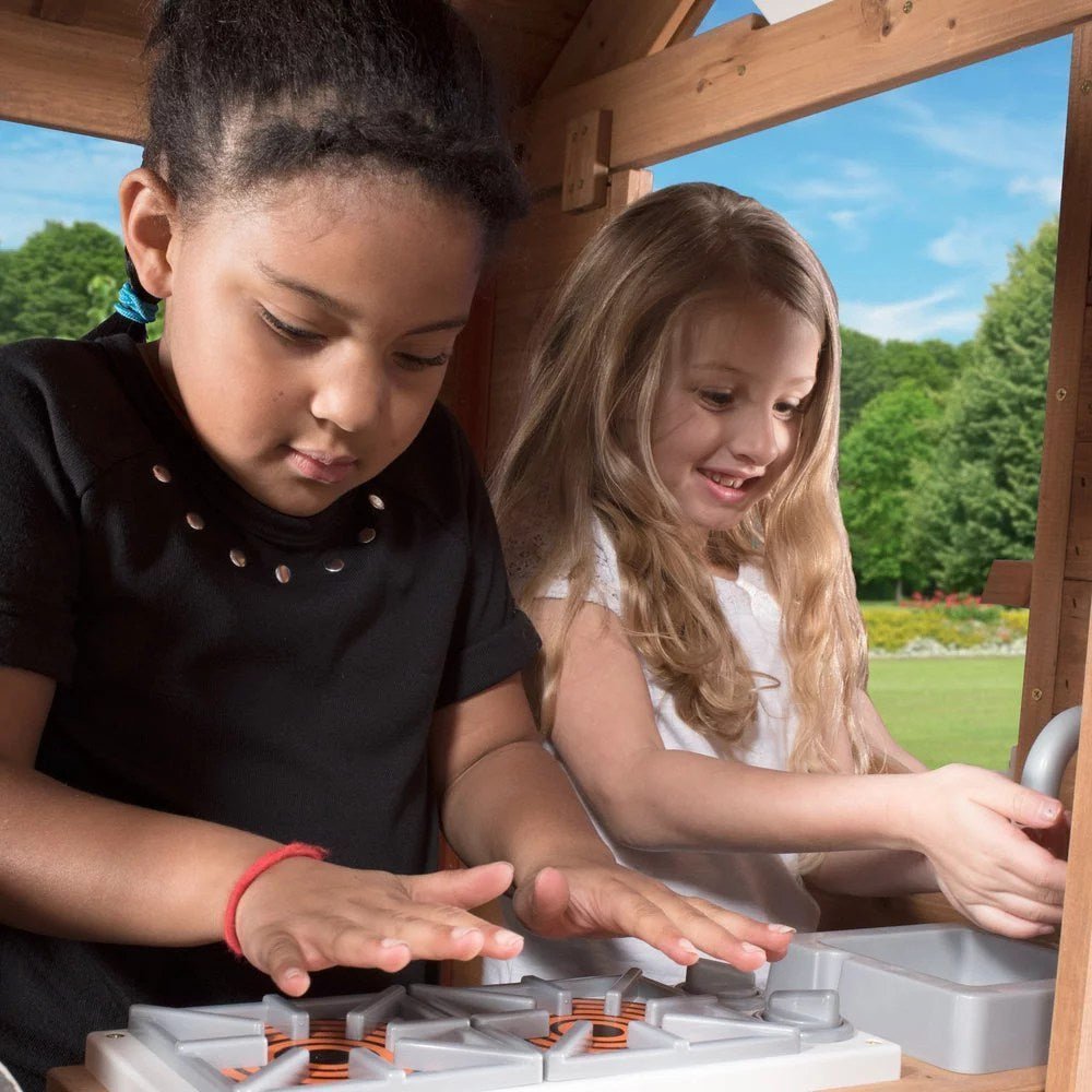 Backyard Discovery scenic Heights Cedar Playhouse